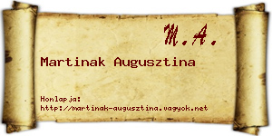 Martinak Augusztina névjegykártya